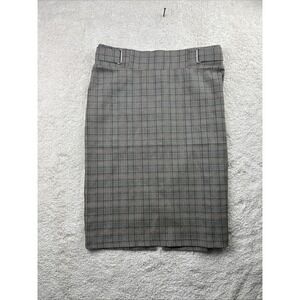 89th + Madison Dark Academia Preppy‎ Old Money Brown Plaid Pencil Skirt M
